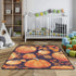 GuoChe Cozy 50'' 50'' Autumn Pumpkin Halloween Harvest Food Large Stylish Baby Activity Play Mat for Indoor Outdoor