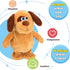Hopearl Talking Dog Toy, Interactive Animated Plush Buddy, Repeats What You Say, 8'' for Toddlers