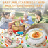 3 Inflatable Baby Seat with Tray, Blow up Infant Chair for Babies Months and up, Comfortable Baby Floor Seats