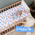 1 Pack Crib Sheet - Sports Theme Nursery Bedding Sheet - Footballs Printed Standard Size Infant Bed Sheet Basketball