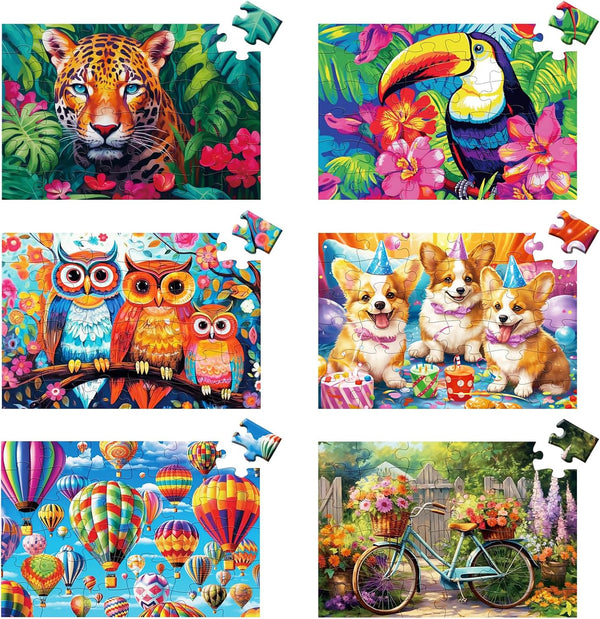 6 Packs 36 Pieces Large Puzzles for Seniors,Dementia Puzzles for Elderly Adults,Jigsaw