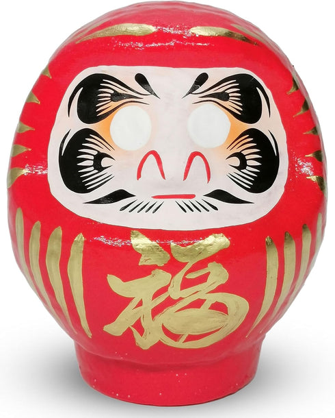 Daruma Doll 3.7 Inch Tall (Red), Paper-Mache, Handcrafted Traditional Crafts from Japan