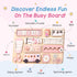 1-3 17-Inch 1 2 3 KALOTOYS Large Montessori Busy Board for Baby & Toddlers Wooden Sensory Activity Board Fine Motor