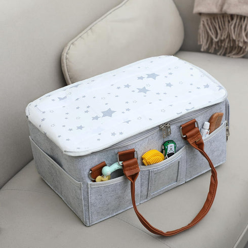 Mr. Pen Baby Diaper Organizer with Lid - Perfect Caddy for Essentials