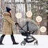 2 Rquite Car Seat Cover Baby, Carseat Covers Boy Girl, Layers Window -Breathable Mesh & Wind/Sun Shade, Infant Car Seat