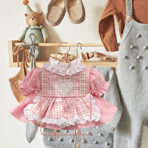 5 Sets Mini Doll Hanger Accessories, Little Hangers for 18 Inch Dolls, Iron Baby Clothing Support