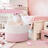 115L INDRESSME Extra Large Pink Laundry Basket for Nursery Stuffed Animal Storage, Blanket Rope Baby Baskets Kids Toy