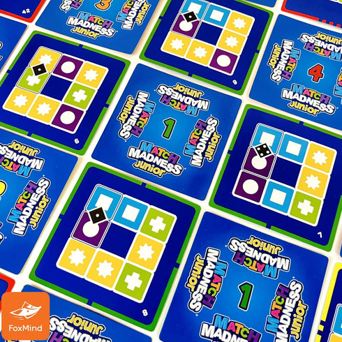 FoxMind Games Match Madness Junior - A Pattern Matching Puzzle Game for Ages 4+, Play with up to 4 Players