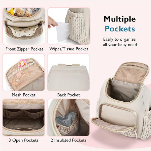 mommore Backpack Backpacks Diaper Bag Small Diaper Stylish Toddler Baby Mini Maternity Bags Travel with Insulated