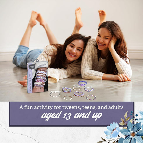Craft Crush Bracelet Making Kit (Lilac), Friendship Bracelet Maker Set for Kids & Adults