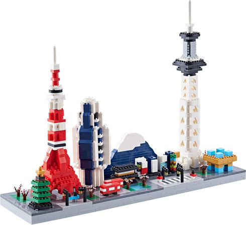 Architecture Sets Micro Mini Blocks Japan Tokyo Skylines Building Kit, Famous Landmark Collection Model Set for Adults,