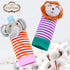 Baby Rattle Set with Cotton Socks and Wrist Strap, Infant Sensory Toys for 0-12 Months, Gifts for Boys and Girls
