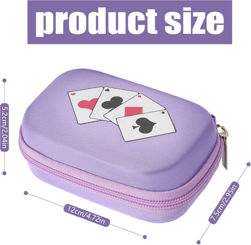 Hard Portability Playing Card Travel Case, Compatible with Set Enterprises FiveCrowns Game, Protective Organizer