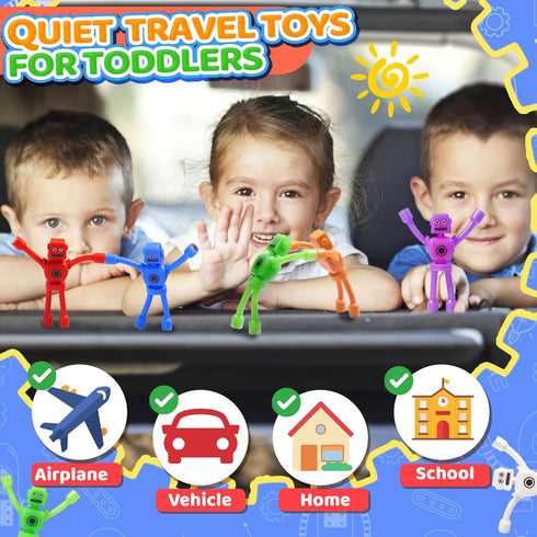 5PC 3 4 5 6 Magnetic Robot Men Travel Toys for Kids Toddlers Boys Fidget Toys Airplane Road Trip Car Travel Activities