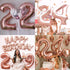 40 Inch Large Rose Gold Number 6 Balloon, Jumbo Mylar Foil Helium Balloons for Birthday Party Decorations