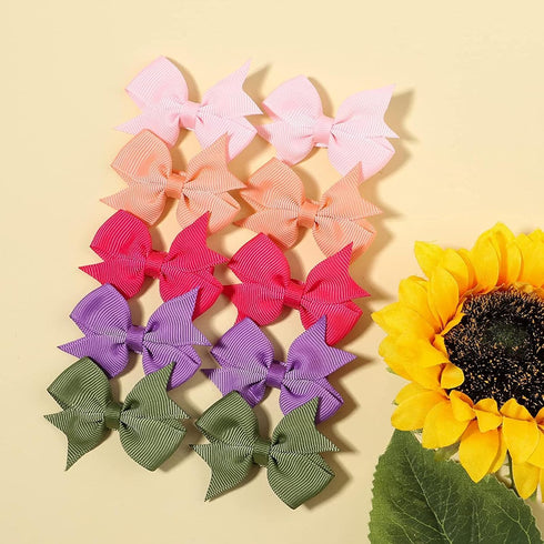 Hair Clips for Girls, 80PCS Fully Lined Tiny Alligator Bows in Pairs for Infants and Toddlers
