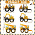 32 Funrous Pcs Construction Theme Party Eyeglasses Dump Truck Cardboard Glasses Engineering Excavator Photo Booth Props