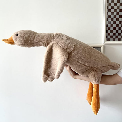 Adults35 inch, 90cm Tanha Goose Plush, Goose Stuffed Animal, Brown Stuffed Goose, Soft and Cute Duck Plush Gift