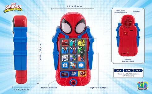 eKids Spidey and His Amazing Friends Toy Phone - Toddler Learning Games Educational Toys for Activities and Play