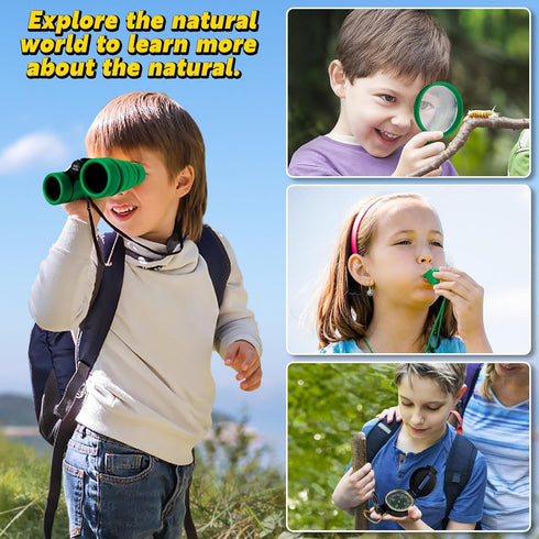 ESSENSON Kids Explorer Kit, Outdoor Adventure Kit with Binoculars for Kids Ages 4-8