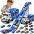GOGIHCCH 3-in-1 Kids Carrier Truck Toy Car Tracks for Toddlers 2-4 Years Old