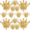 14PCS Gold Foil Crown Balloons for Birthday, Wedding, Party, Baby Shower Decorations - 4 Giant & 10 Mini Size