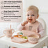 6pcs Set Y4) Personalized Name Food Grade Baby Feeding with Spoon, Fork,Silicone Suction Bowls,Cup,Plate,and bib BPA