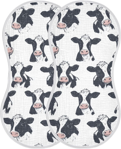 Mazeann Farm Cows Cute Burp Cloths Baby Boys Girls Absorbent Soft Cotton Burping