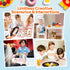 Set 3-8, Set Restaurant Server Play Toys for Boys Girls Age Role Play with Unisex Server Dress-Up Costume, Play Food