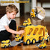 2 3 4 5 5-in-1 2-4 Pushdozer Construction Trucks Toys for Years Old Boys - Carrier Transport Vehicle Truck for Toddlers