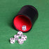 PU Leather Dice Cup Set with Felt Lining, 16mm Dot Dices for Yahtzee/Farkle/Bar Party Dice Games