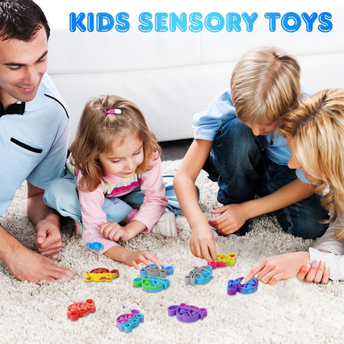 Pop Fidget Toys Bulk, 30 PCS Mini Pop Keychain Turtle Toys, Sensory Fidget Toy Pack for Kids Classroom Prizes