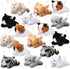 HyDren 16 Pcs Plush Animals Bulk - Assorted Small Stuffed Soft Plush Cat Dog Toys for Classroom, Birthday Party Favors