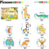 PicassoTiles 8pc Magnet Building Blocks, Safari Animal Magnetized Action Figures, Educational Learning Toyset for Ages