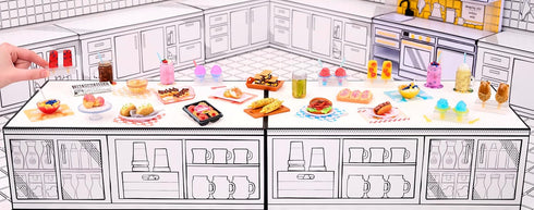 Make It Mini Food Cafe Series 3 Mini Collectibles - MGA's Miniverse, Mystery Blind Packaging, DIY Replica Food, 8+