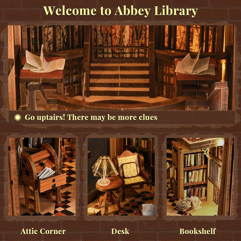 MiniCity Book Nook Kit, DIY Miniature House Dollhouse Kit for Adults and Teens, Booknook Tiny House Bookshelf Decor