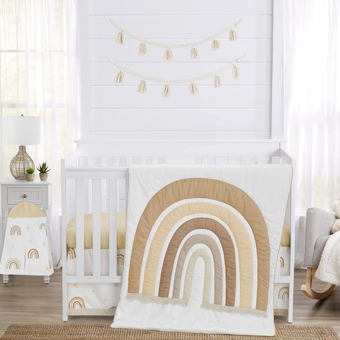 Sweet Jojo Designs Neutral Boho Rainbow Baby Girl Boy Unisex Nursery Crib