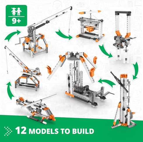 Engino STEM Toys - Construction Toys for Kids 9+, Mechanics Gears & Worm Drives, Educational Gifts for Boys & Girls