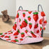 Strawberry Baby Blanket for Boys Girls Soft Fleece Minky Blanket with Dotted