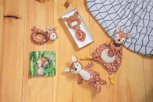 Mary Meyer Teething Toys Leika Silicone Baby Teether for 0-12 Months, 9-Inches, Little Fawn