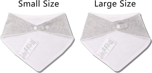 JN&LULU 3-Pack Organic Cotton Baby Bandana Drool Bibs for Teething and Drooling, Baby Gifts