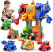 Novaluki Transforming Robot Toys Set Construction Trucks, Dinosaur Vehicles 6 in 1 Transform