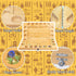 JstFrU 4 Set Players Mancala Board Game, Solid Wood Folding Mancala Board with Multi-Color Glass Stones, Mancala Family