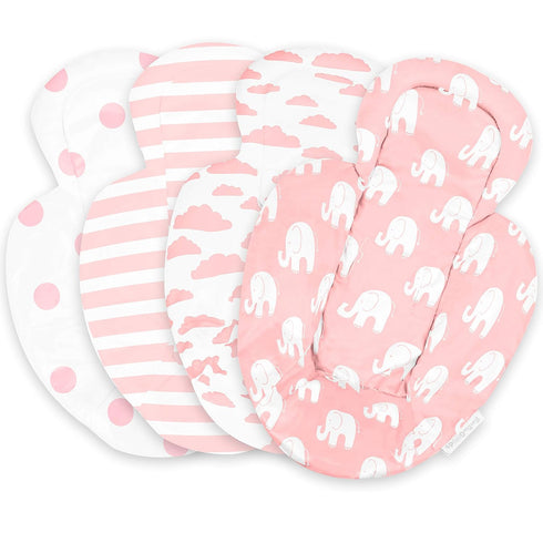 Infant Insert 2 Pack Compatible with 4Moms Mamaroo & Rockaroo – Soft Plush Minky Car Seat Head Support