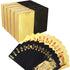 MageJoy 10 Pack Playing Cards - Black Gold HD Waterproof Plastic Standard Quality