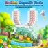 108PCS 1 inch 3+ Magnetic Blocks Kids Magnet Toys, Large Building Cubes with Puzzle Panel, Mine Magworld Easter Bunny