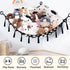 Yewiwin Hammock Hammock (Black(55"*55"*72")) Stuffed Animal Net or with Light, Macrame Hanging Net for Stuffed Animal