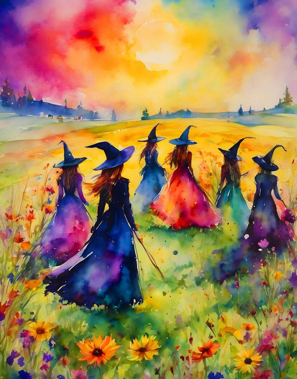 Springbok's Witches Gathering 500 Piece Puzzle for Adults is a Watercolor Image