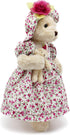 16" oitscute Teddy Bears Baby Cute Soft Plush Stuffed Animal Toy for Girl Women (Red Flower)