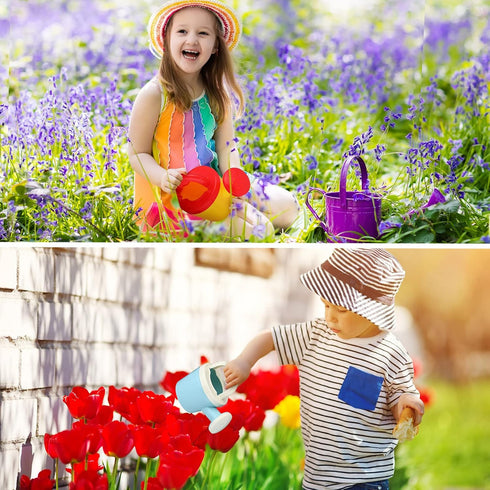 Sotiff 24 Pieces Plastic Watering Cans for Kids, Small Toddler Garden Tools, Bath Toys for Home Outdoor Play
